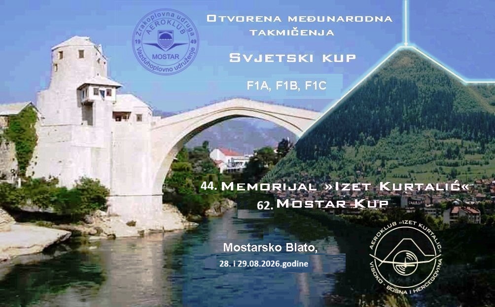 Najava-Svjetski kupovi u Mostaru-aeromodelarstvo
